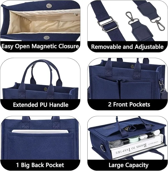 Stylish Canvas Tote Bag for Women Large Durable Light Weight Crossbody Handbag for Everyday Work, Travel, Shopping Bag.
