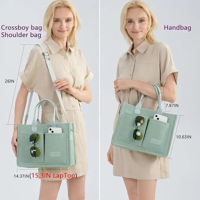 Stylish Canvas Tote Bag for Women Large Durable Light Weight Crossbody Handbag for Everyday Work, Travel, Shopping Bag.