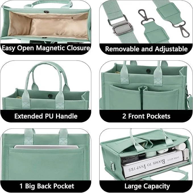 Stylish Canvas Tote Bag for Women Large Durable Light Weight Crossbody Handbag for Everyday Work, Travel, Shopping Bag.