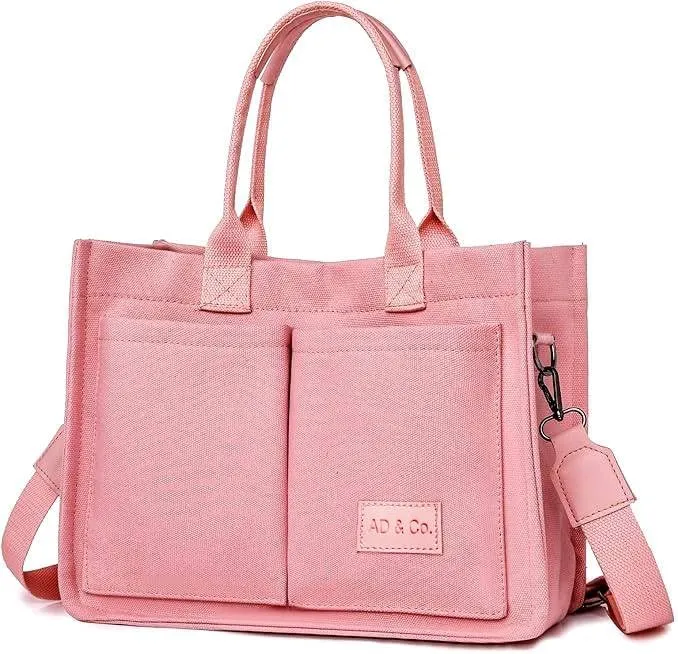 Stylish Canvas Tote Bag for Women Large Durable Light Weight Crossbody Handbag for Everyday Work, Travel, Shopping Bag.
