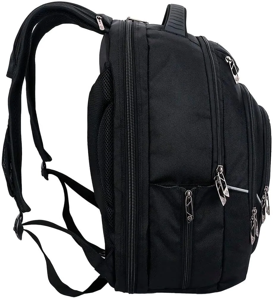 Swissdigital Design TSA-Friendly Large Backpack, Business Laptop Backpack for Men with USB Charging Port/RFID Protection (TERABYTE J16BT-1) One Nation One World