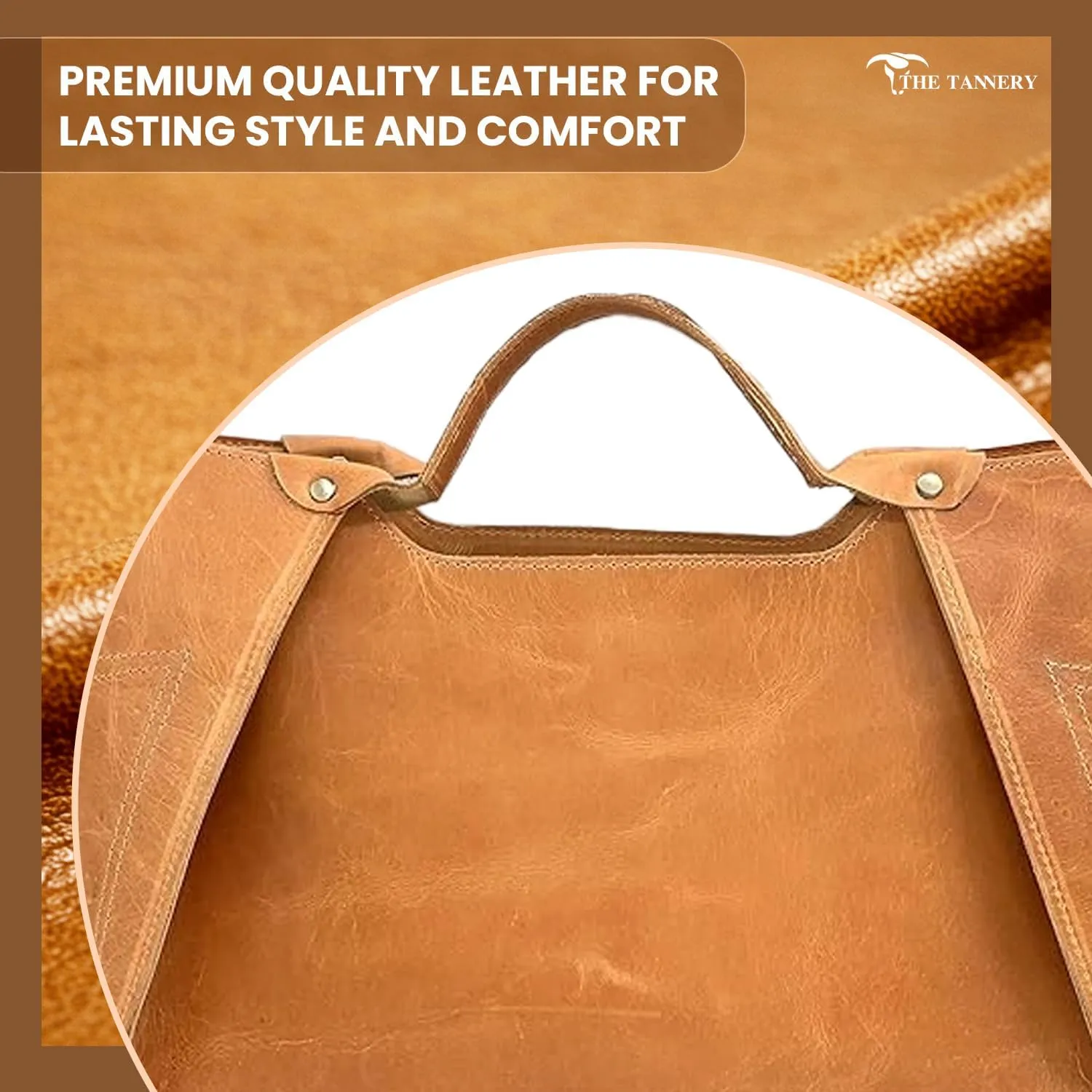Tannery Genuine Full Grain Leather Shoulder Tote Bag for Women Large Handbag Ladies Purse Adjustable Strap Satchel Travel Bag