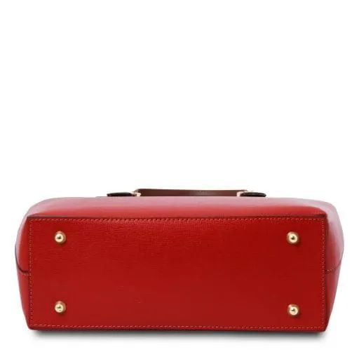 TL Bag - Saffiano Italian leather tote bag with long strap | TL141696