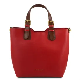 TL Bag - Saffiano Italian leather tote bag with long strap | TL141696