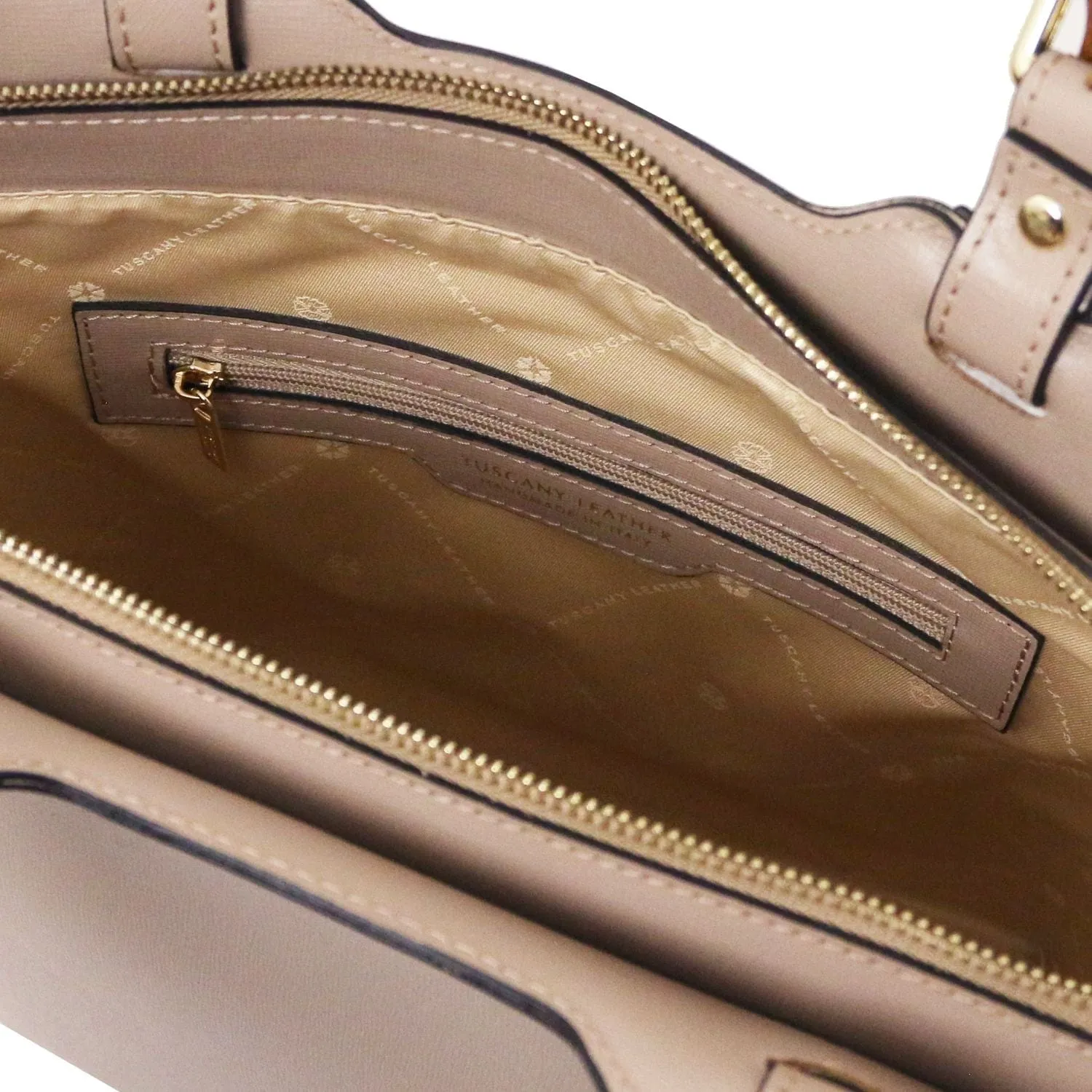 TL Bag - Saffiano Italian leather tote bag with long strap | TL141696