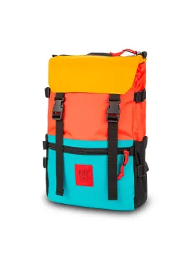 Topo Designs Rover Pack Hot Coral Turquoise Mustard