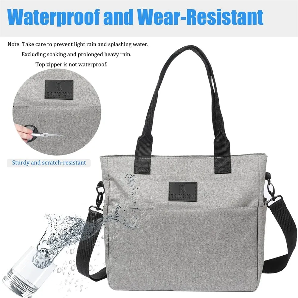 Tote Bag For Women Work Fits 14'' Laptop Shoulder Bag USB Teacher Bags Office Business Briefcase With Many Pockets