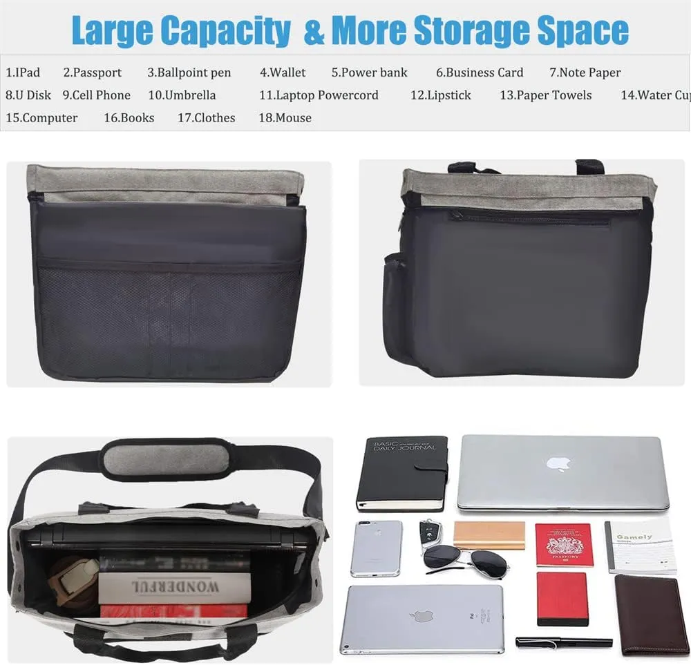 Tote Bag For Women Work Fits 14'' Laptop Shoulder Bag USB Teacher Bags Office Business Briefcase With Many Pockets