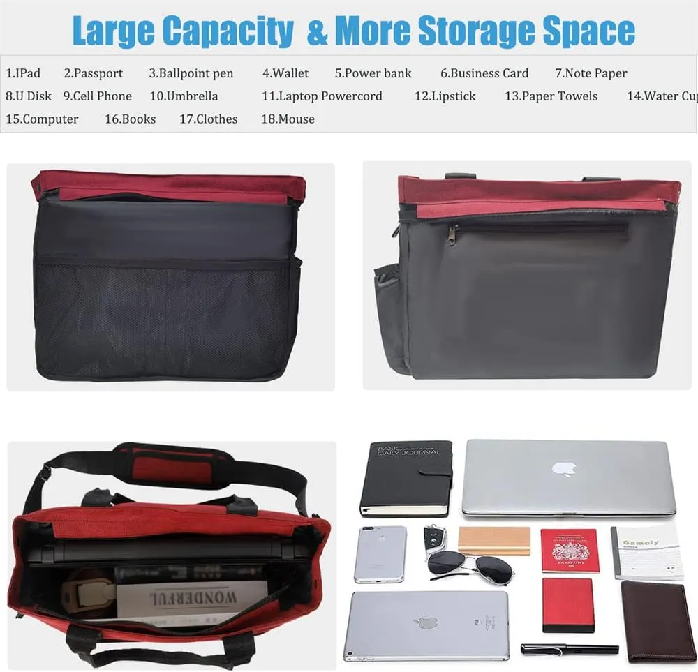 Tote Bag For Women Work Fits 14'' Laptop Shoulder Bag USB Teacher Bags Office Business Briefcase With Many Pockets