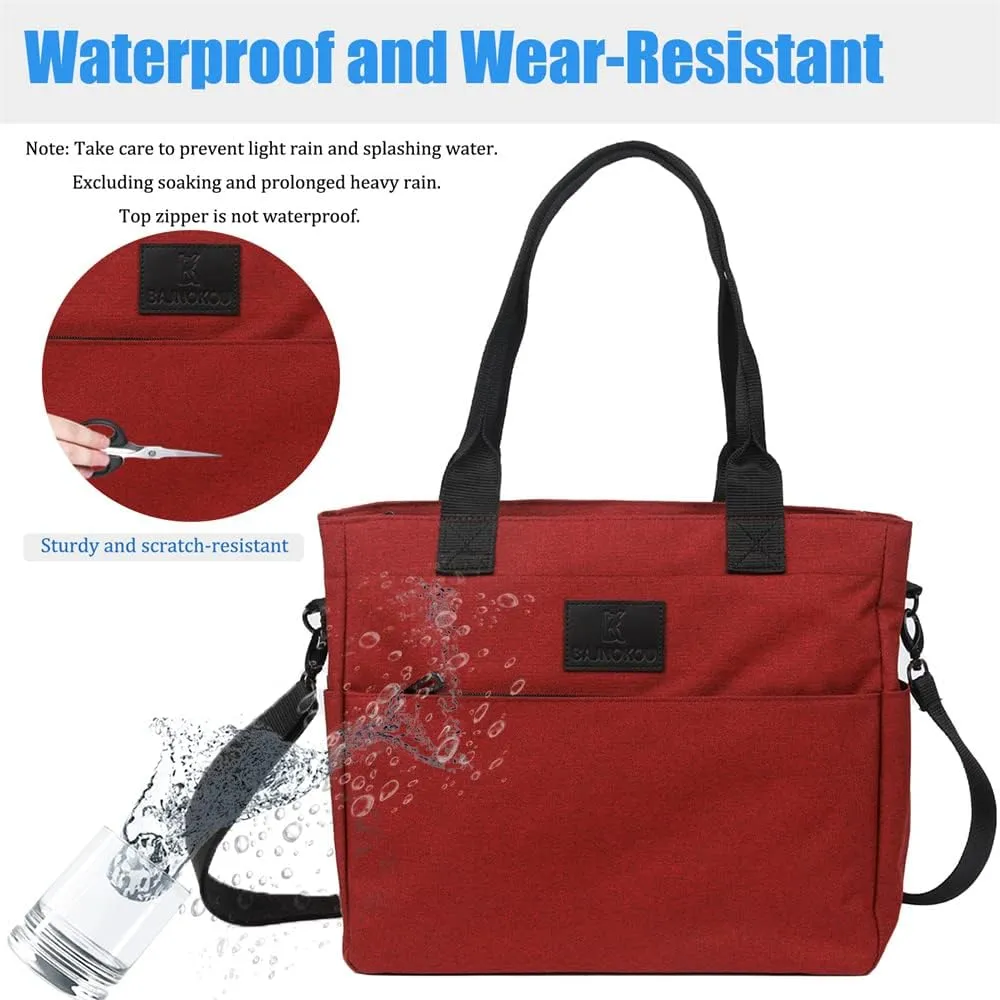 Tote Bag For Women Work Fits 14'' Laptop Shoulder Bag USB Teacher Bags Office Business Briefcase With Many Pockets