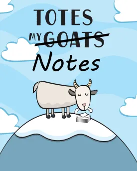 Totes My (Goats) Notes Dot-Grid Notebook: A Dot-Matrix Book for Bullet Journaling, Dot Journaling, Sketching, and Hand-Lettering Paperback  January 19, 2018