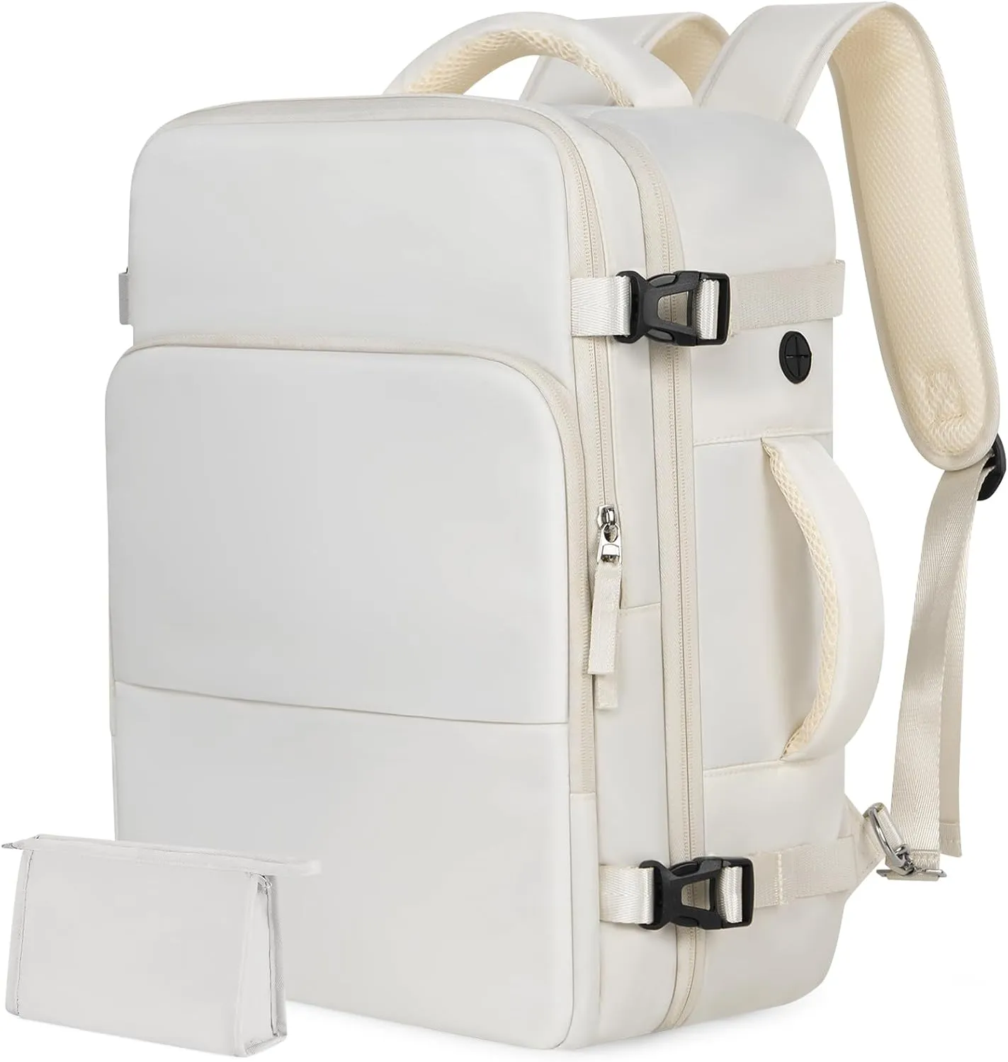 Travel Backpack for Men Women, Carry on Backpack Flight Approved, Personal Item Backpack Bag on Airplanes,Backpacks for Traveling, Travel Essentials,Beige