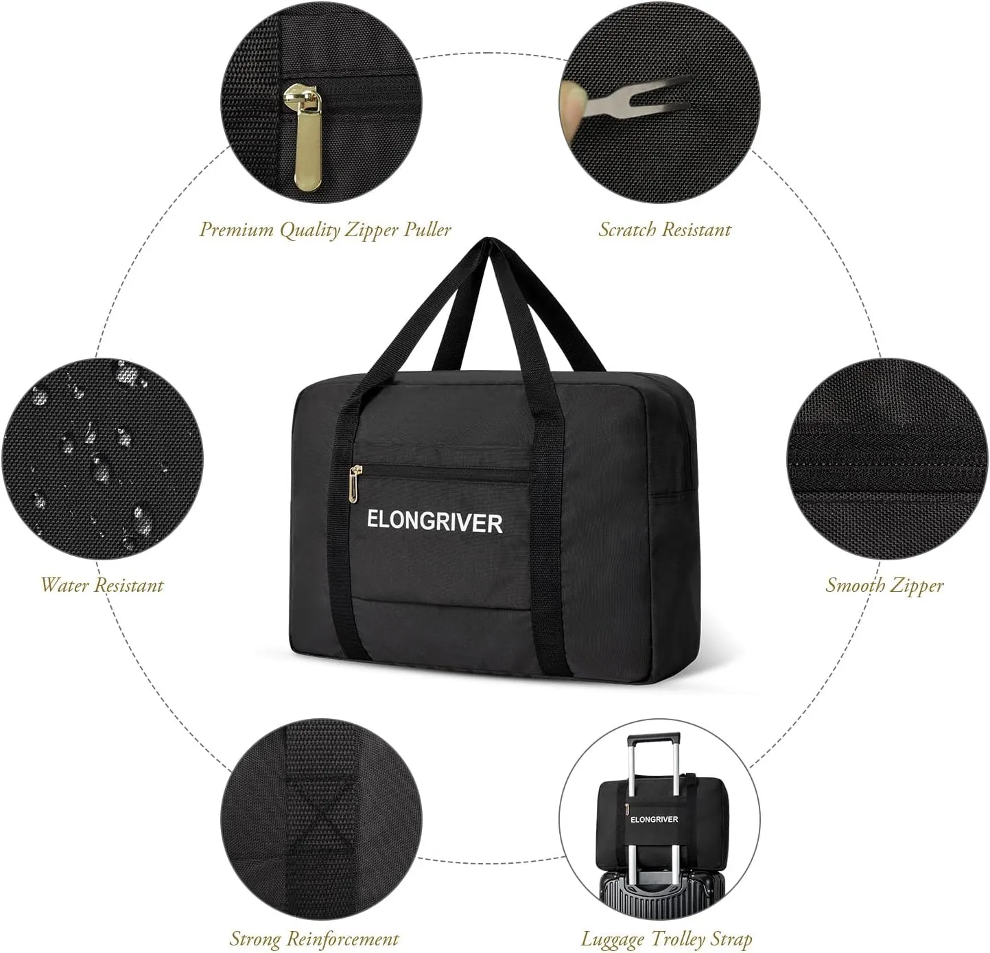 Travel Duffel Bag Foldable Weekender Overnight Bag for Men Women Lightweight Carry on Tote Bag For Spirit Airlines