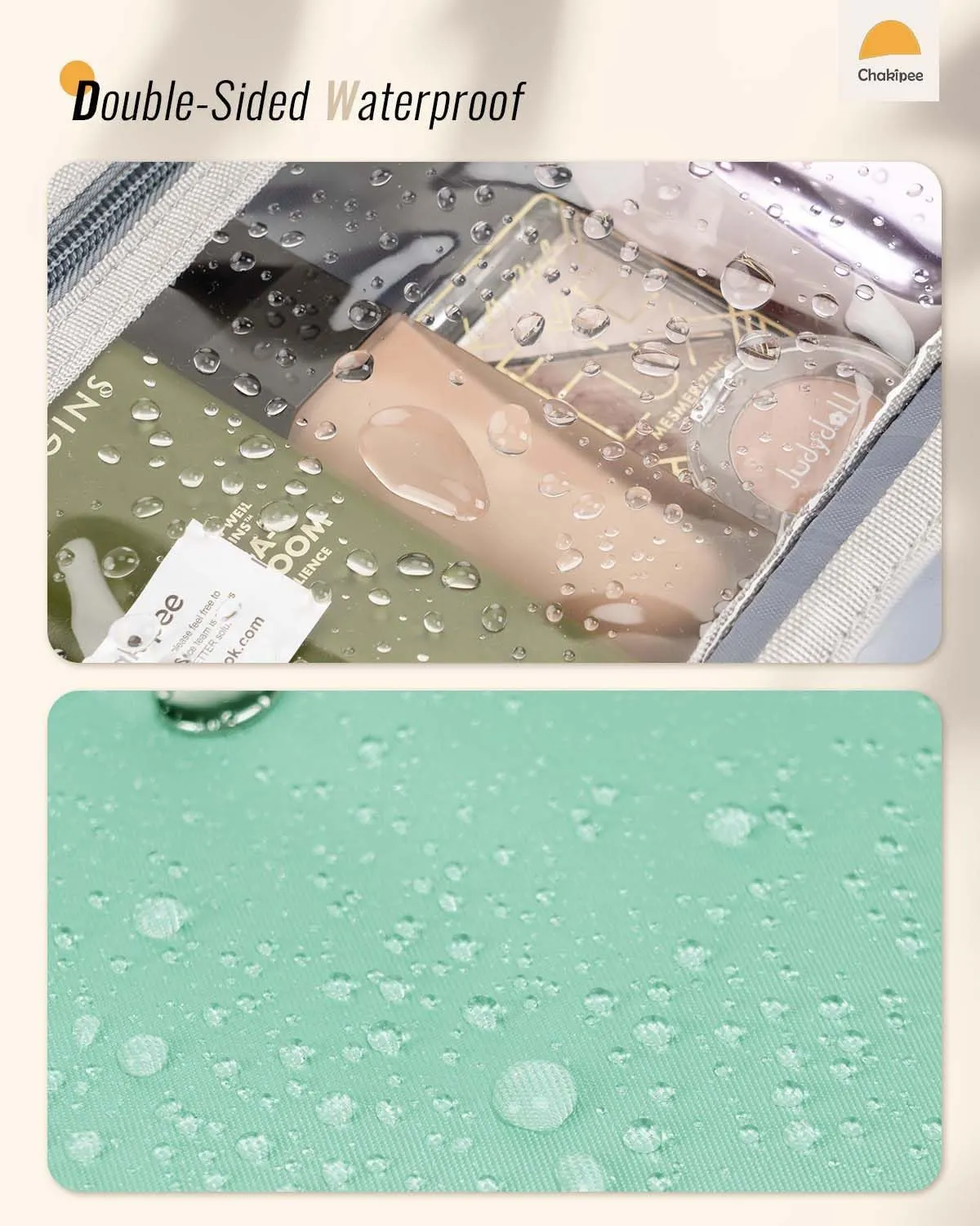 Travel Hanging Toiletry Bag for Women - Waterproof Cosmetic Organizer with Clear Window, Lightweight Bathroom Bags for Essentials, Makeup, Shampoo, Toiletries (Green, Medium)