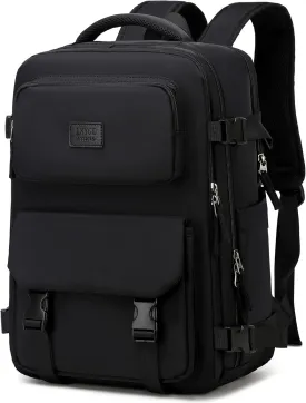 Travel Laptop Backpack, Business Work Backpacks Large College Bookbag for Women Men Water Resistant Daypack Airline Approved Gym Bag Fits 17 Inch Notebook & Laptops - Black