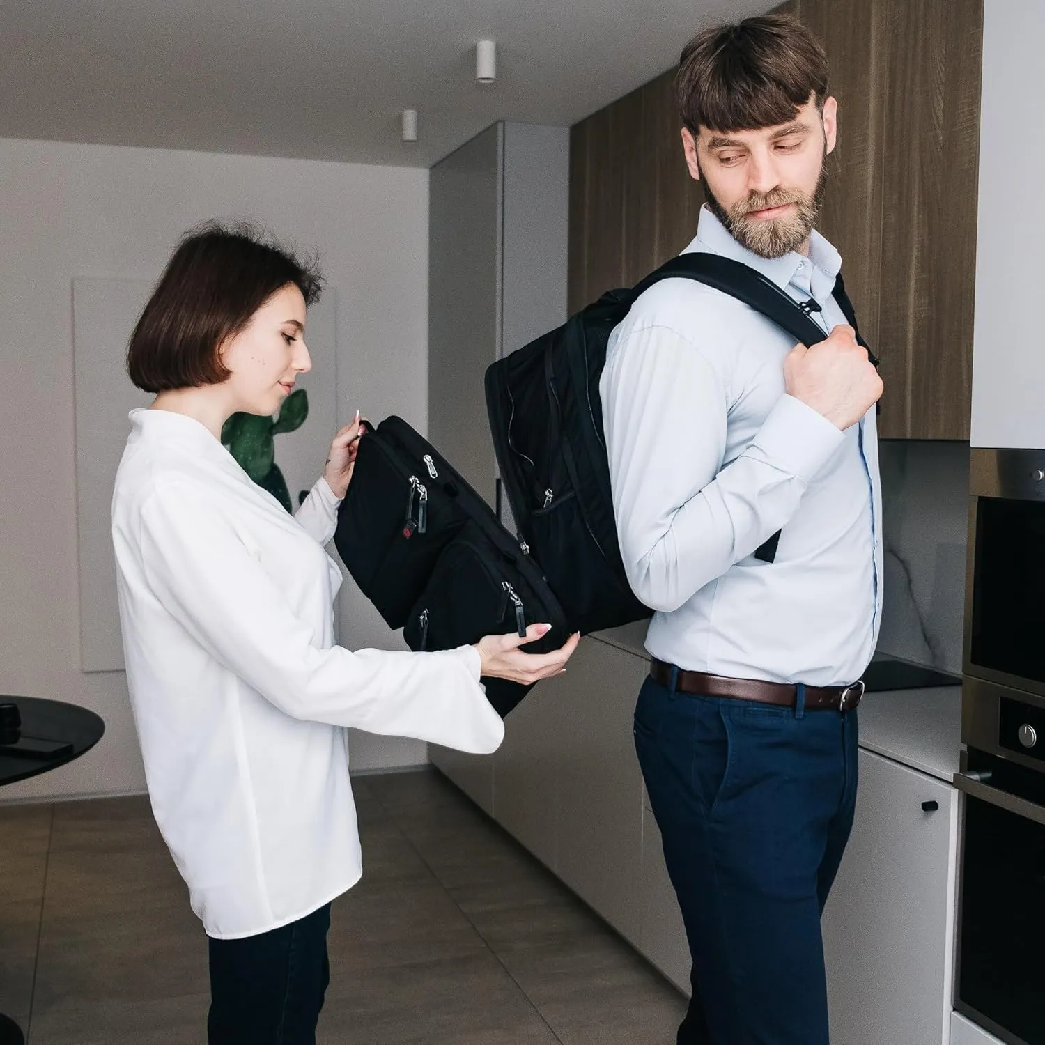 Trilogy Double Pack - World class multiple use backpack - expands into a weekender bag - splits into two seperate bags - handles two 17 laptops and two tablets (Black)