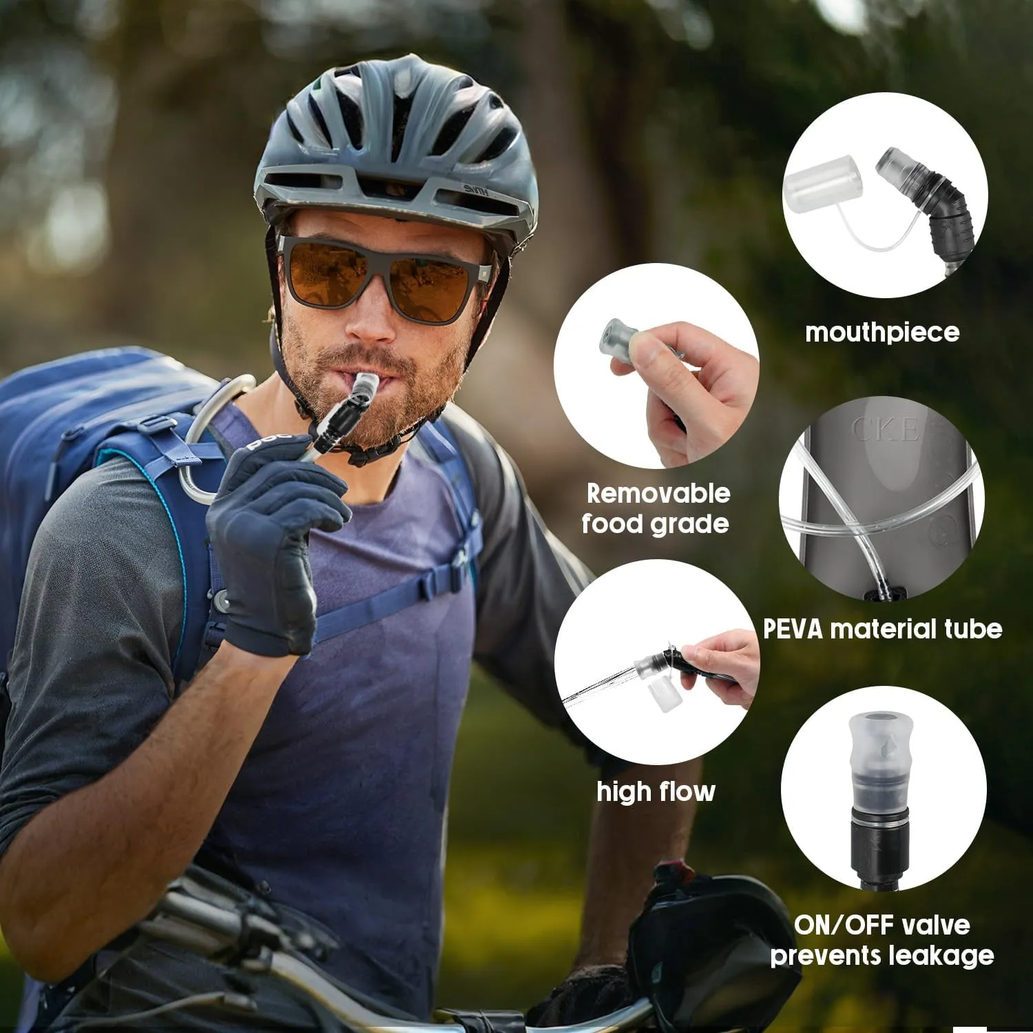 Water Bladder for Hydration Pack Hiking Water Backpack Hydration Backpack 2L 3L Easy Clean Leak Proof Hydration Bladder Water Reservoir Water Pouch for Hiking Running Climbing Camping Cycling Hunting