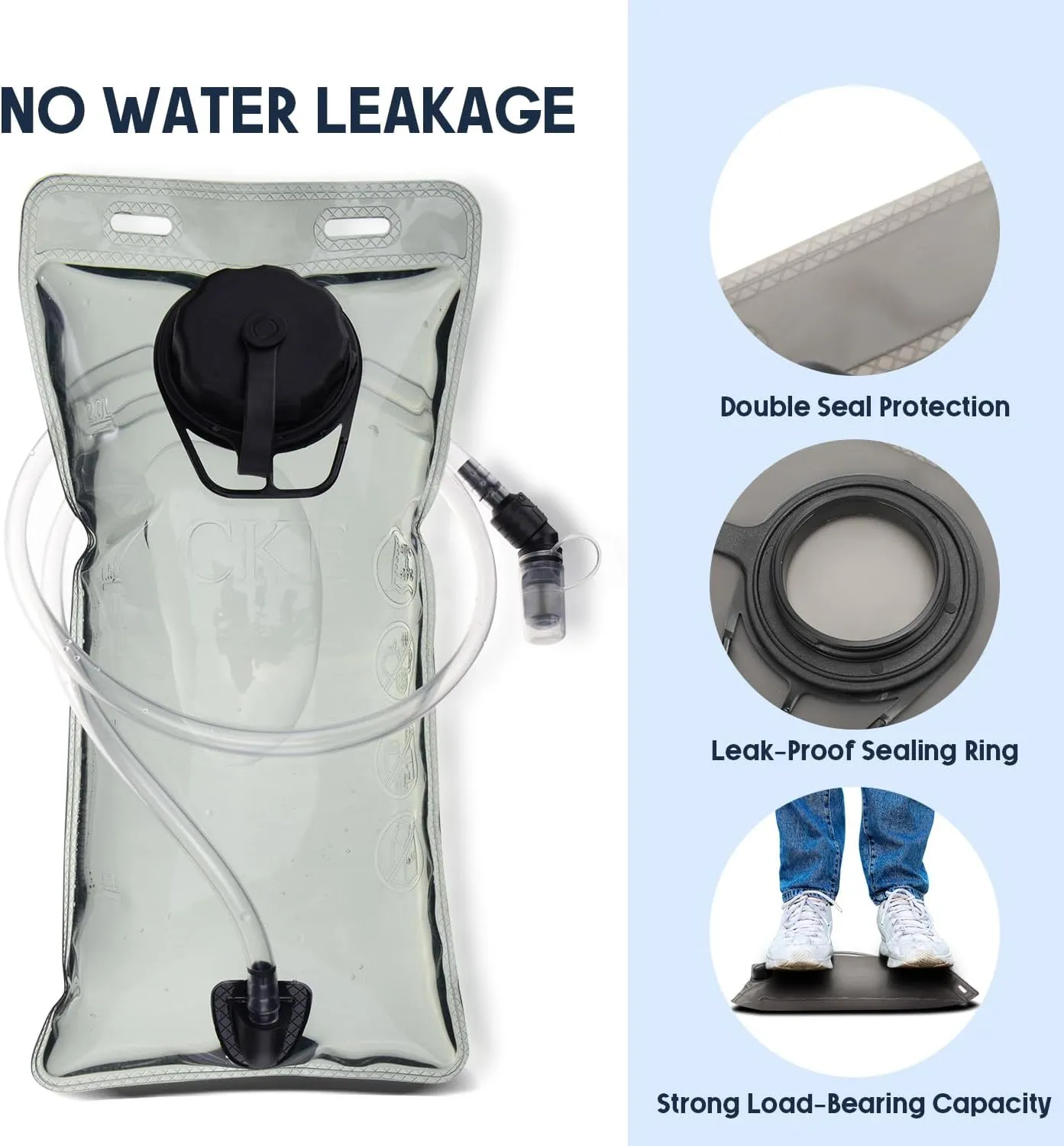 Water Bladder for Hydration Pack Hiking Water Backpack Hydration Backpack 2L 3L Easy Clean Leak Proof Hydration Bladder Water Reservoir Water Pouch for Hiking Running Climbing Camping Cycling Hunting