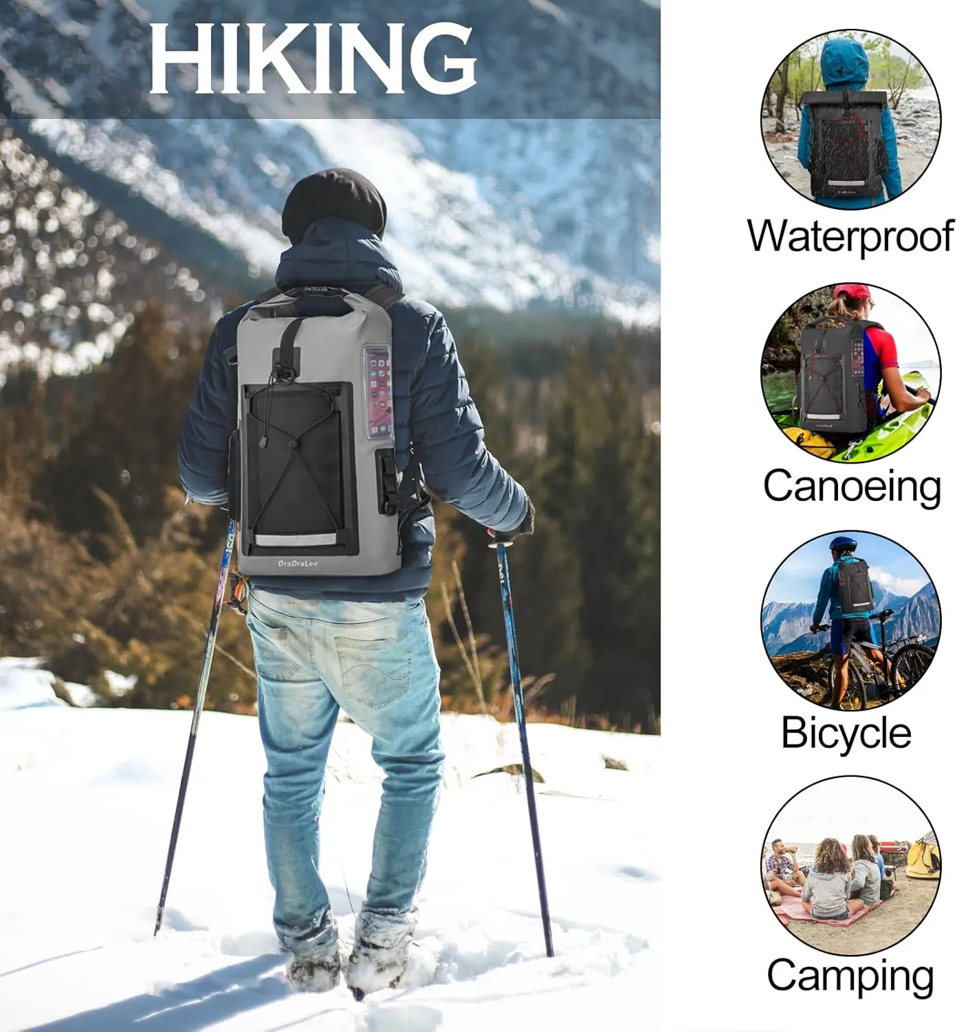 Waterproof Backpack Kayak Dry Bag Backpack Waterproof 30L