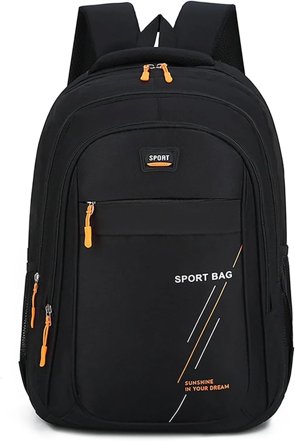 Waterproof Lightweight Laptop Backpack 15.6 Inch - Large Capacity Travel Hiking Commuting Daypack Durable Nylon (Black)