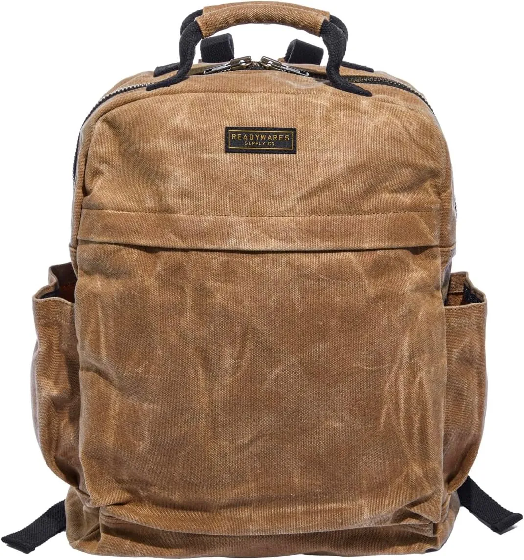 Waxed Canvas Backpack  Rugged & Water-Resistant Rucksack with Laptop Sleeve  Built for Work, Travel, & Everyday Carry - Canvas Backpack for Men and Women