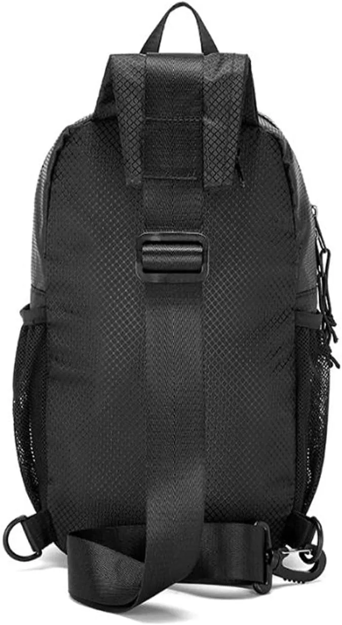 WESTEND Black Crossbody Sling Bag with Adjustable Strap for Traveling, Hiking, Daypack for Men and Women