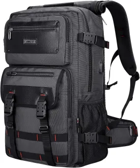WITZMAN Carry On Travel Backpack for Men Duffle Bags Fit 17 Inch Laptop Airline Approved Laptop Backpack(B685 Silvery Grey)
