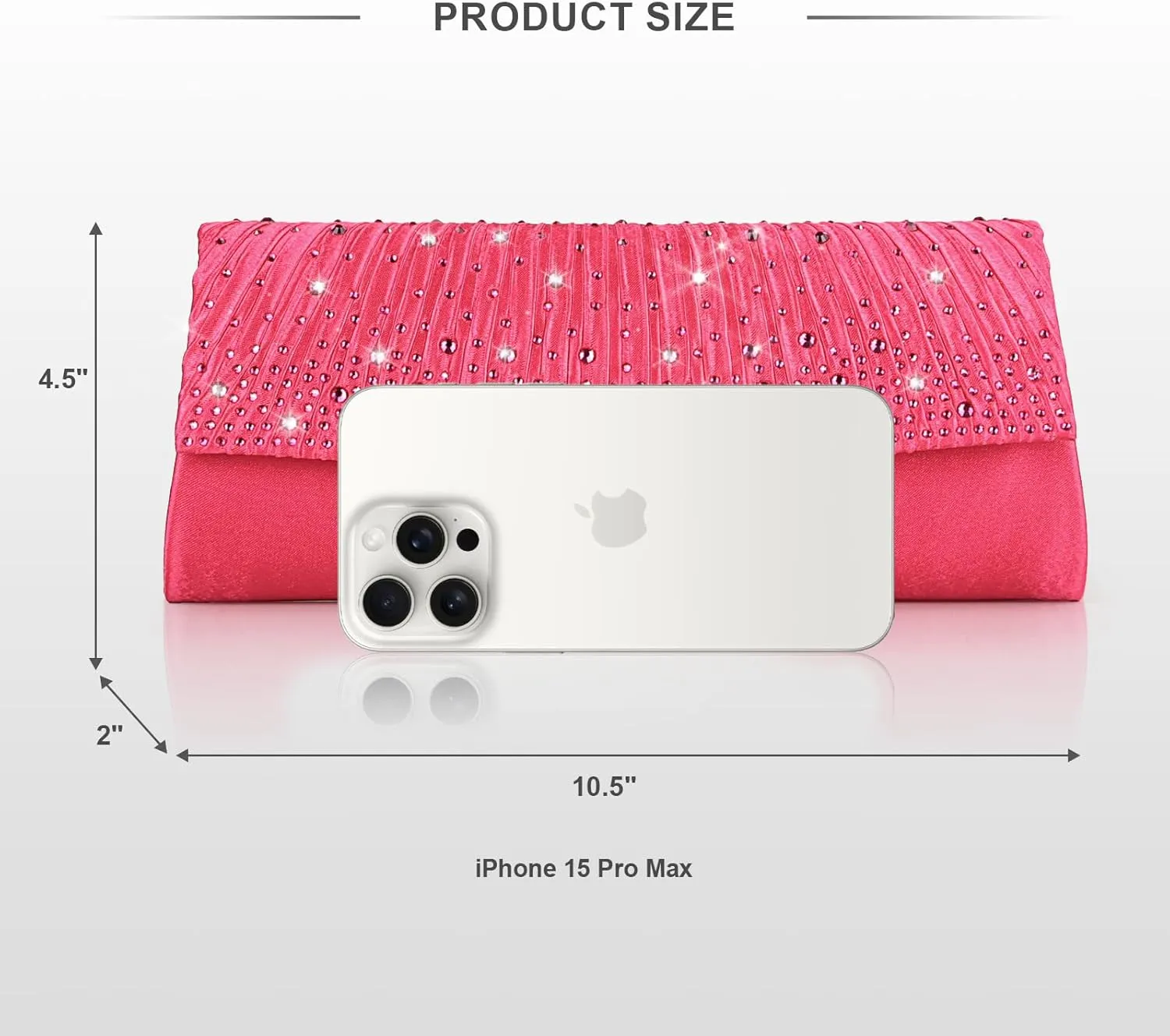 Women Evening Clutch Bags Satin Rhinestone Fromal Party Purse for Wedding Cocktail Prom Clutches