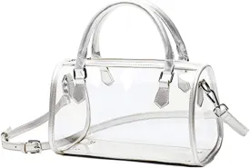 Women Purse Transparent Handbag Top Handle Shoulder Bag PVC Purse Totes Satchel