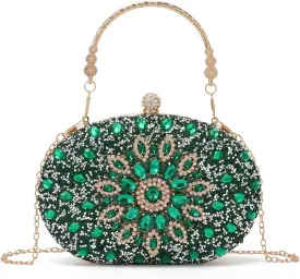 Women Rhinestone Evening Clutch Purse Bag Bling Glitter Sparkly Diamond Tote Bag Crystal Wedding Party Bag