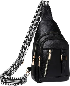 Womens Crossbody Leather Handbag Convertible Shoulder Bags with Wristlet for Work Hiking Essentials Bag