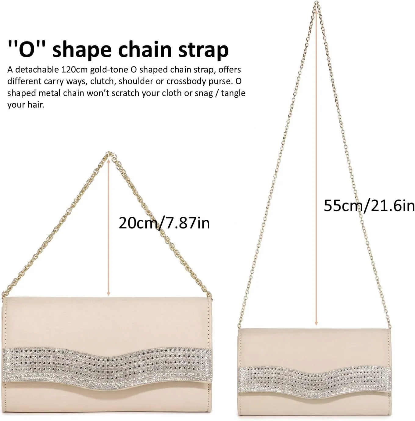 Women's Evening Bags Faux Suede Envelope Clutch Purse Shiny Rhinestone Women Handbags for Wedding Party Prom