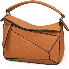 Women's Handbags Leather Crossbody Bags Womens Top-Handle Handbags Puzzle Bag Small Crossbody Bag Adjustable Strap Purse