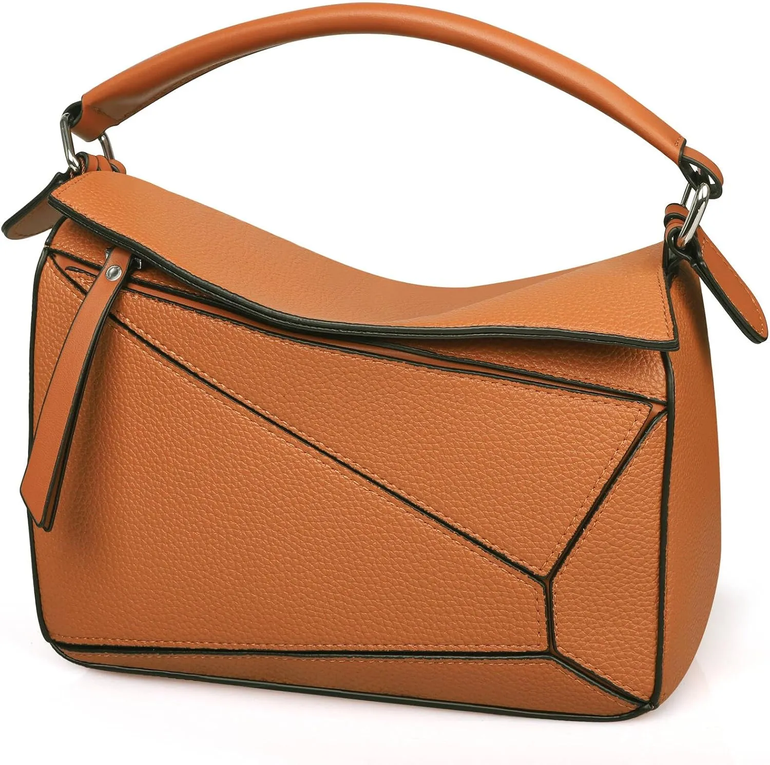 Women's Handbags Leather Crossbody Bags Womens Top-Handle Handbags Puzzle Bag Small Crossbody Bag Adjustable Strap Purse