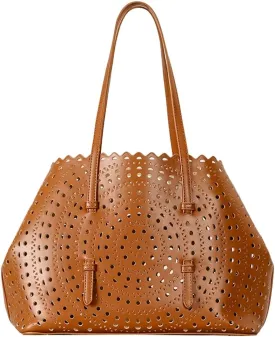 Womens Hollow Vegan Leather Tote Bag Small Summer Beach Bucket Shoulder Purse Top Handle Handbag Crossbody Satchels