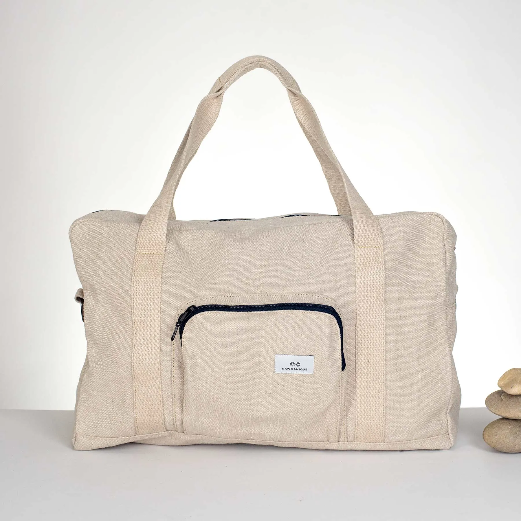 WORLD EXPLORER 100% Organic Hemp Duffel Bag (20x12.5x9) (Plastic-free)