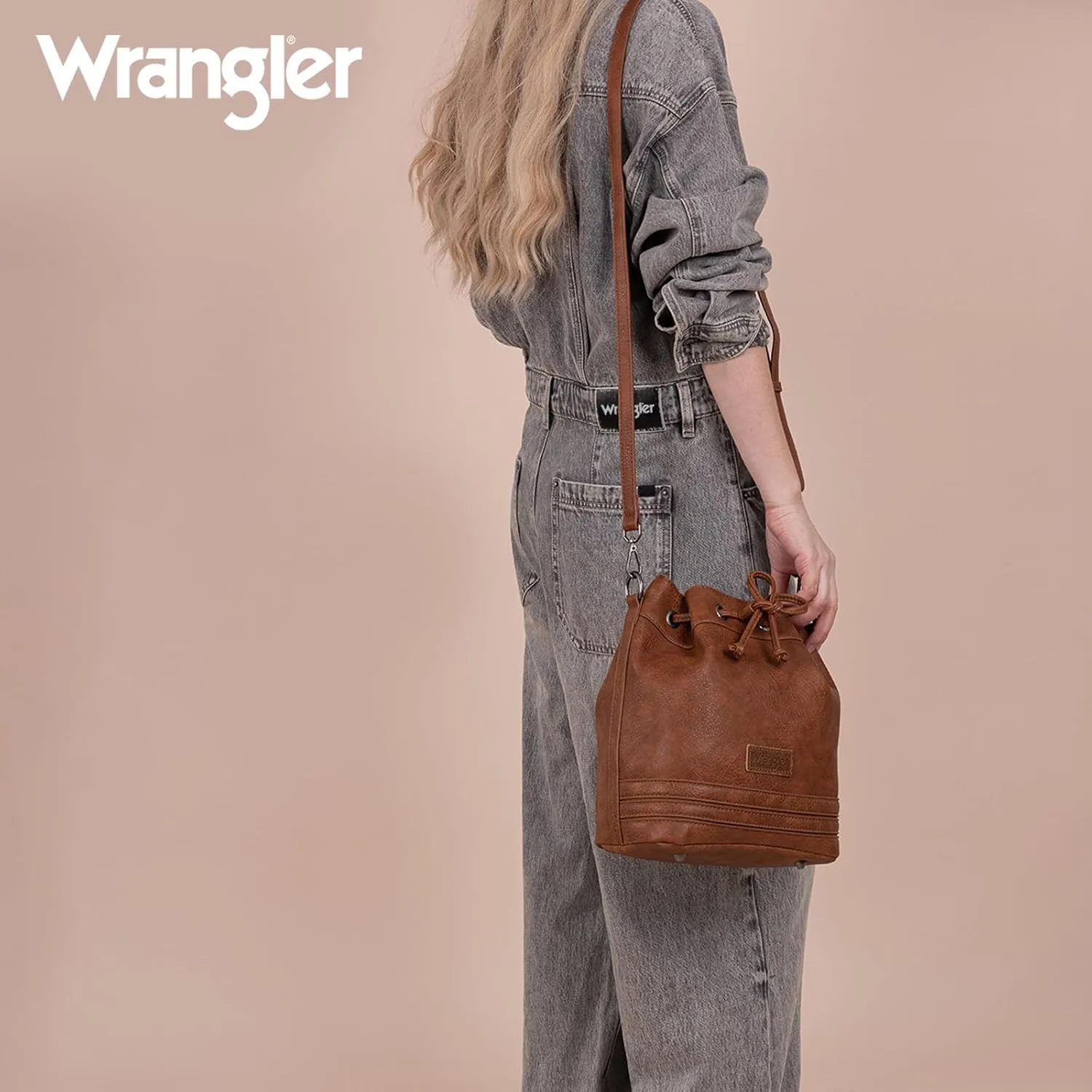 Wrangler Hobo Bags for Women Designer Bucket Purses Western Shoulder Handbags