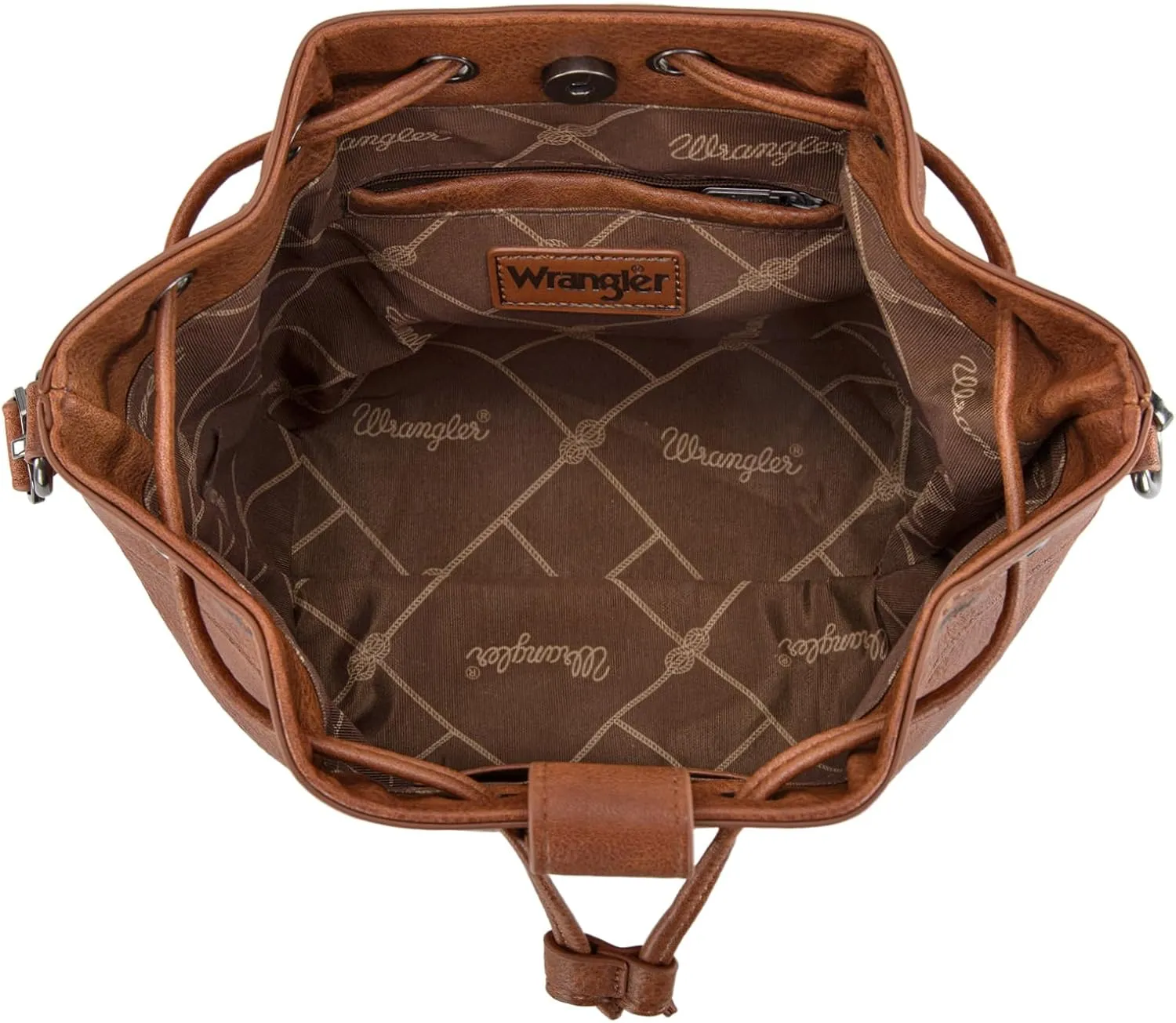 Wrangler Hobo Bags for Women Designer Bucket Purses Western Shoulder Handbags