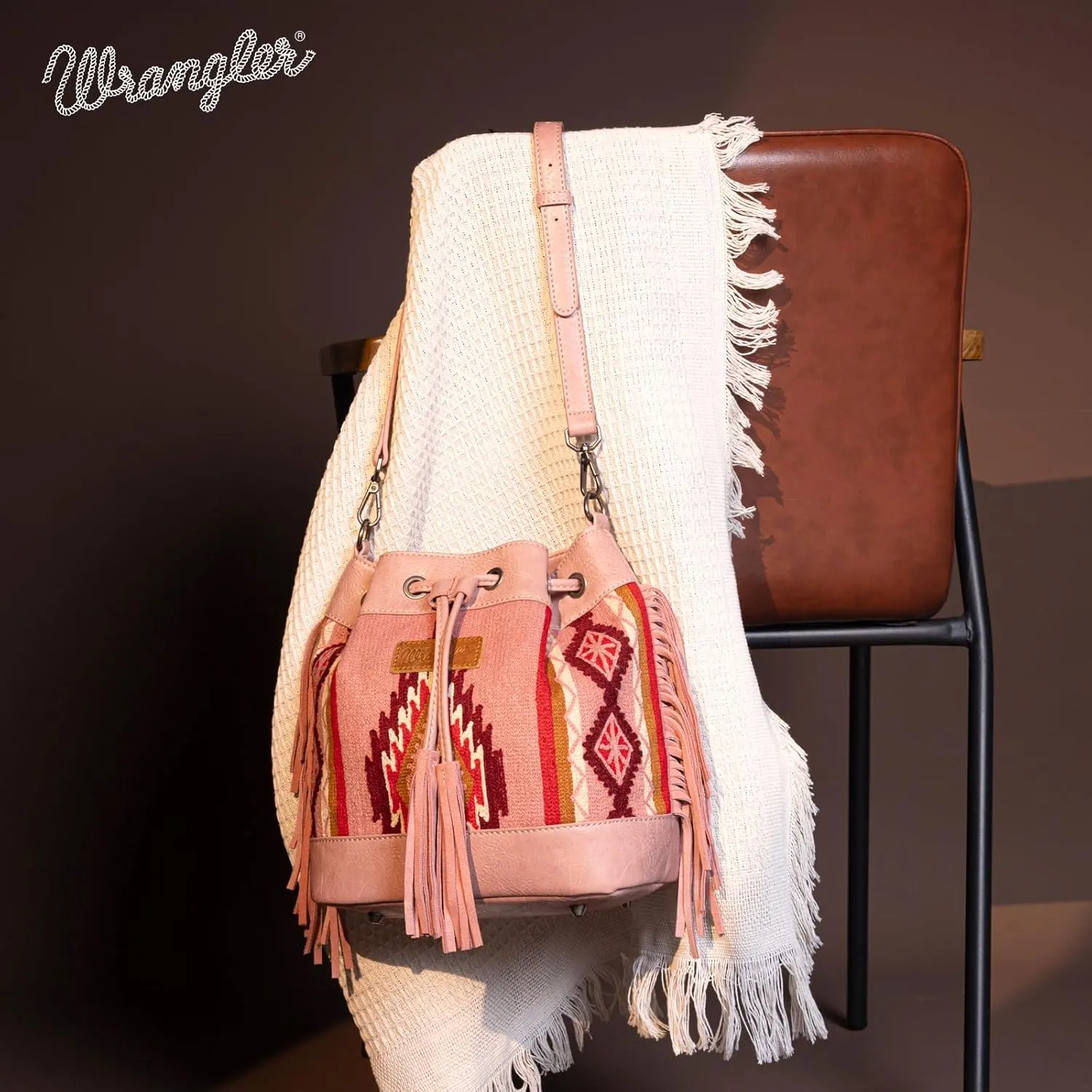 Wrangler Hobo Bags for Women Designer Bucket Purses Western Shoulder Handbags