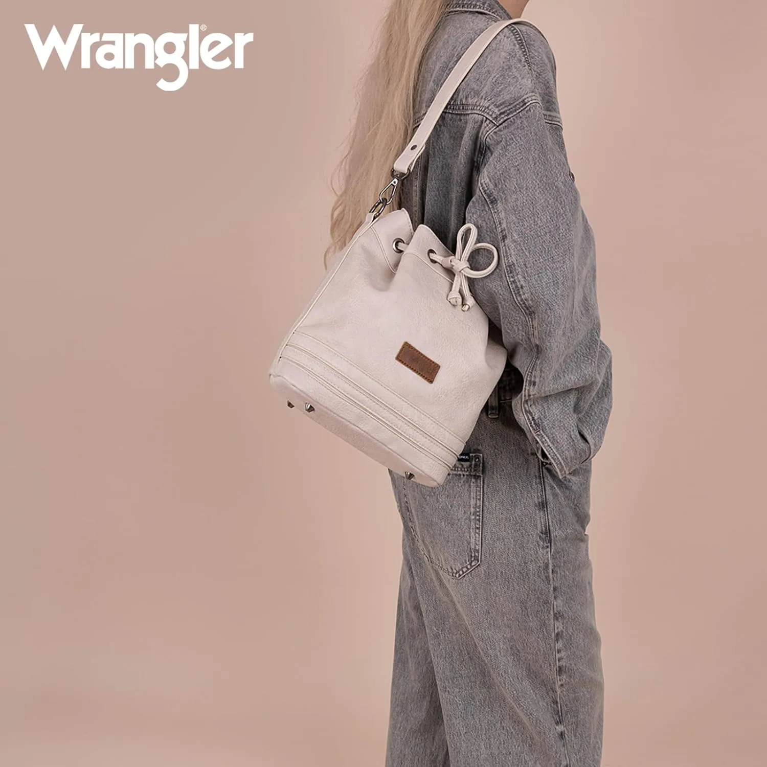 Wrangler Hobo Bags for Women Designer Bucket Purses Western Shoulder Handbags