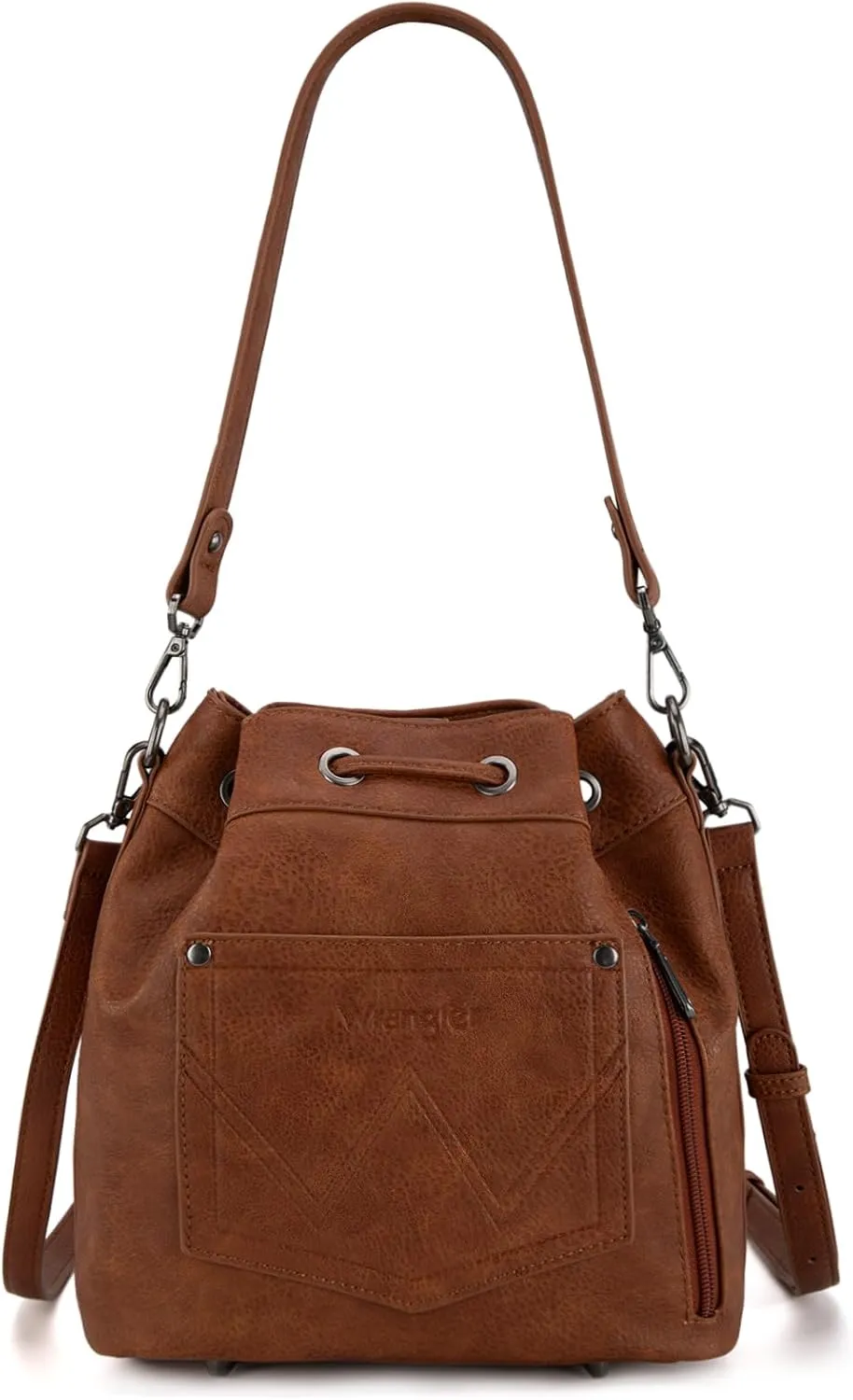 Wrangler Hobo Bags for Women Designer Bucket Purses Western Shoulder Handbags