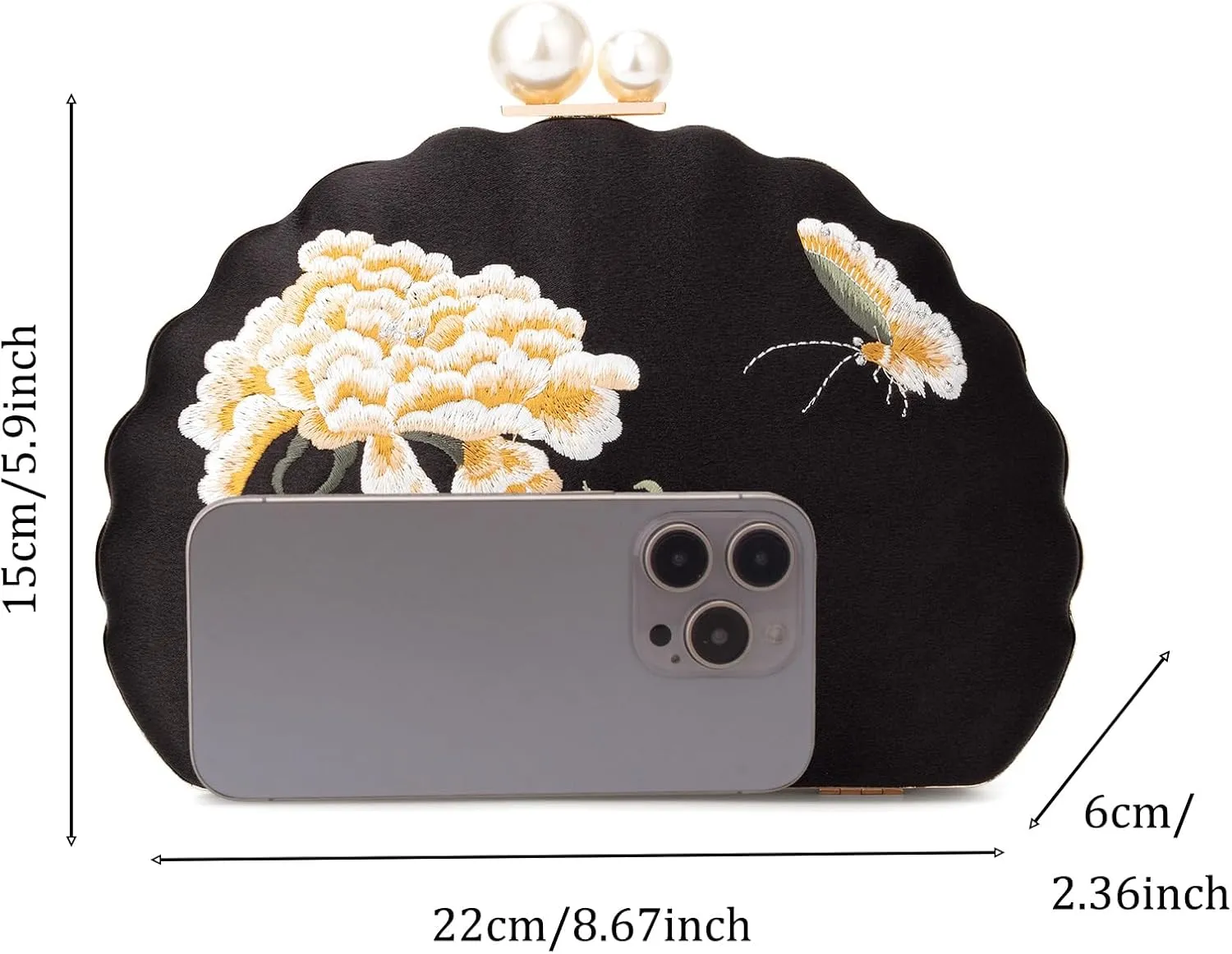YYW Clutch Purse Women Evening Handbag Top Handle Purse Crossbody Shoulder Bag for Wedding Party Prom