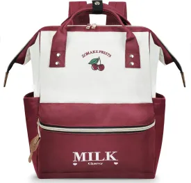 ZOMAKE 15.6 Inch Travel Laptop Backpack for Women Men - Anti Theft Water Resistant Bag Daypack - Computer Bag Business Work Cute Backpacks(Cherry-new)